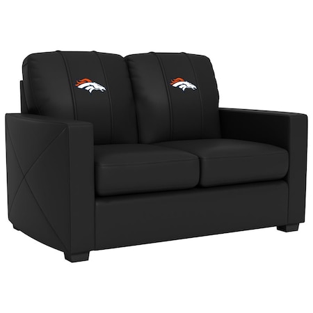 Dreamseat Silver Loveseat with Denver Broncos Primary Logo XZ7759003LSCDBK-PSNFL20045